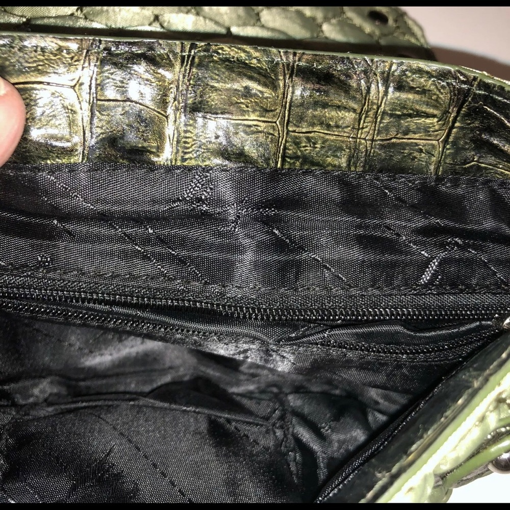 INS Faux Crocodile Fabric Bag Green Nicole Lee - Picture 7 of 8